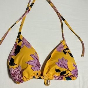 EIDON yellow flower bikini top